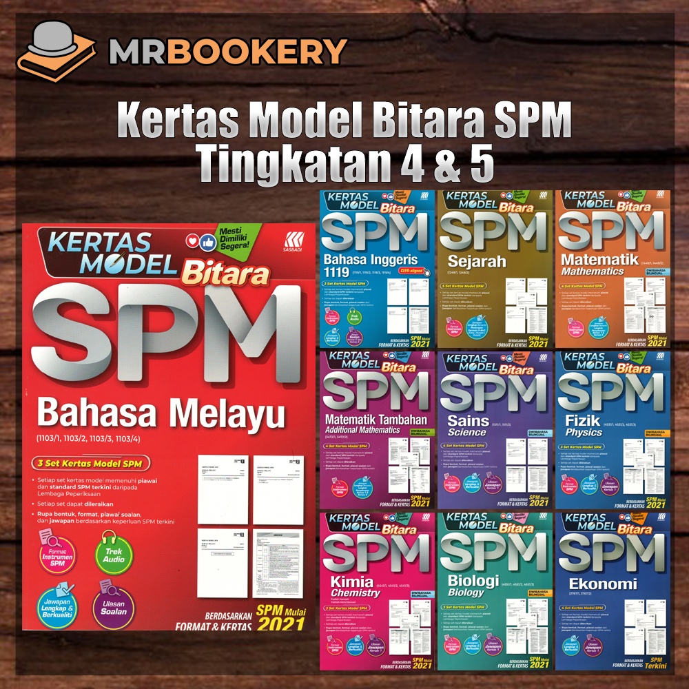 Mrbookery Buku Latihan Spm Sasbadi Kertas Model Bitara Spm 2022 Shopee Malaysia 