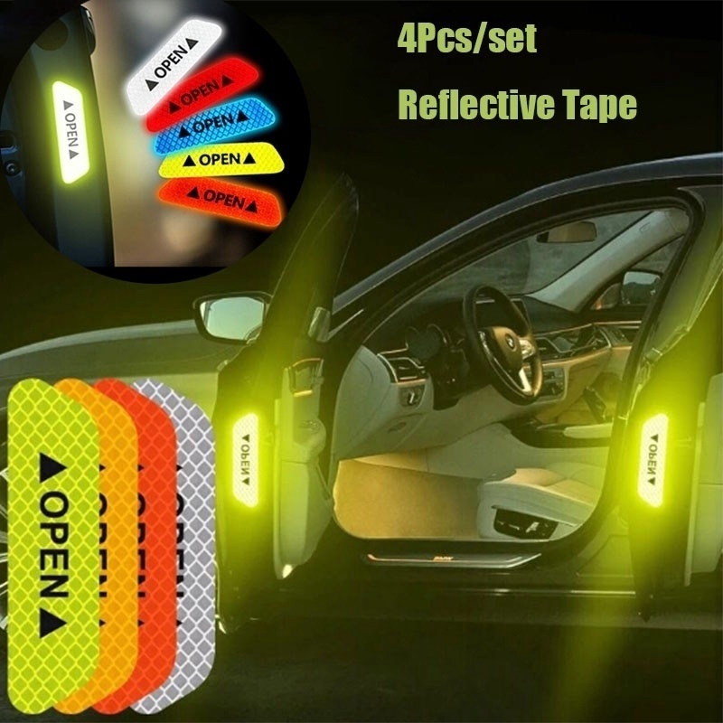 1pcs Universal Warning Mark Reflective Tape Car Door Sticker