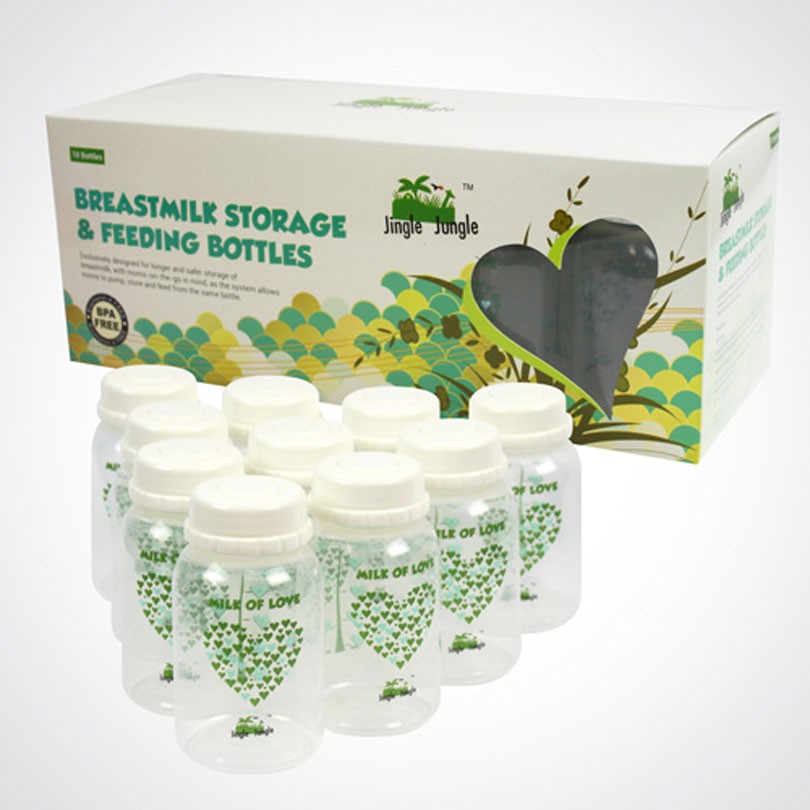 JINGLE JUNGLE BREASTMILK STORAGE BOTTLE 10PK (HEARTS) Shopee Malaysia