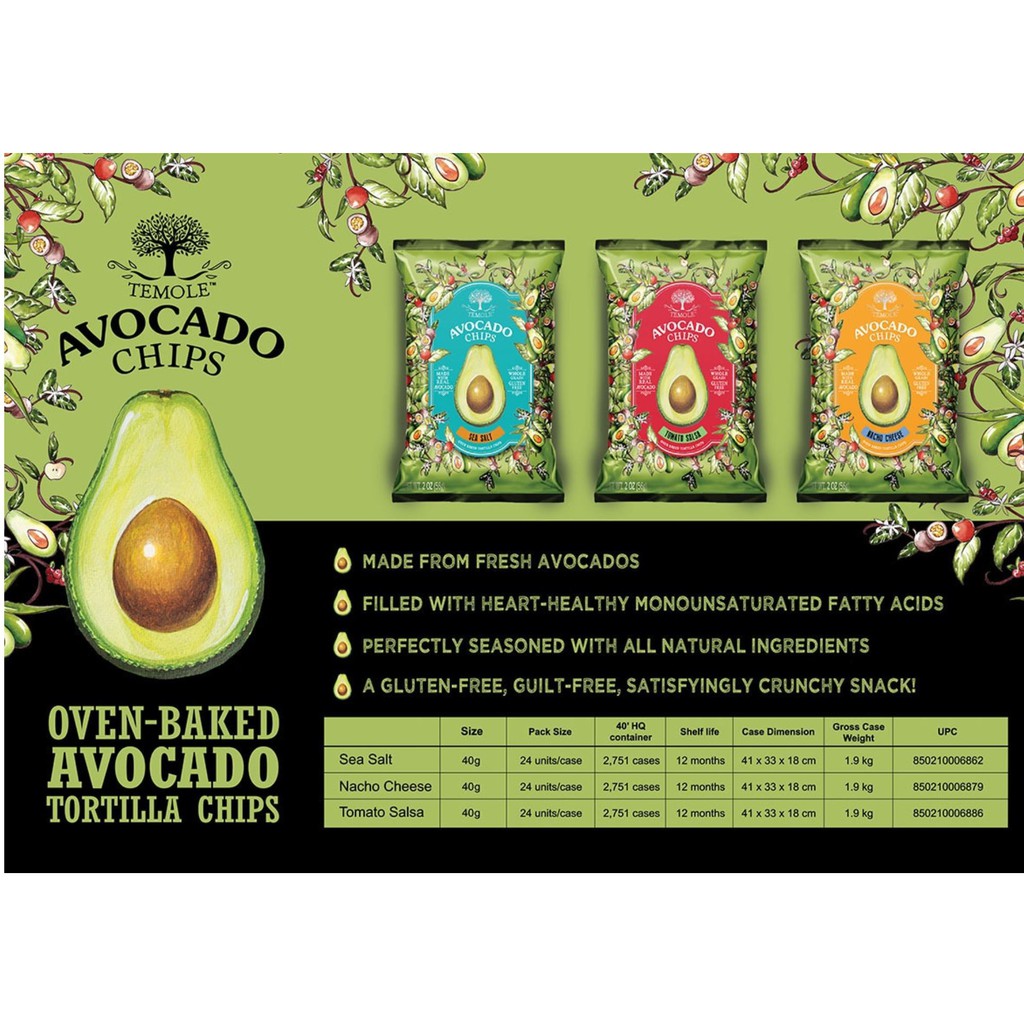 Temole Avocado Chips 40g (1-3 pack choice)