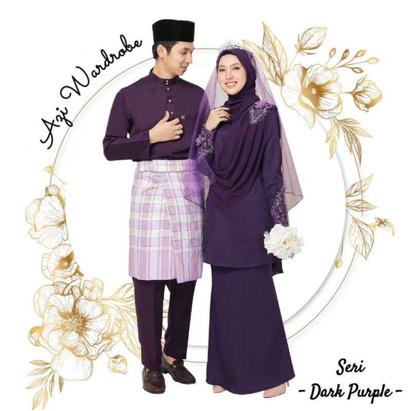 [ Seri Set ] Selendang Kurung Moden . Baju Melayu Sakura . Couple Raya 2021 . Baju Nikah Tunang Pengantin . Kurung Seri