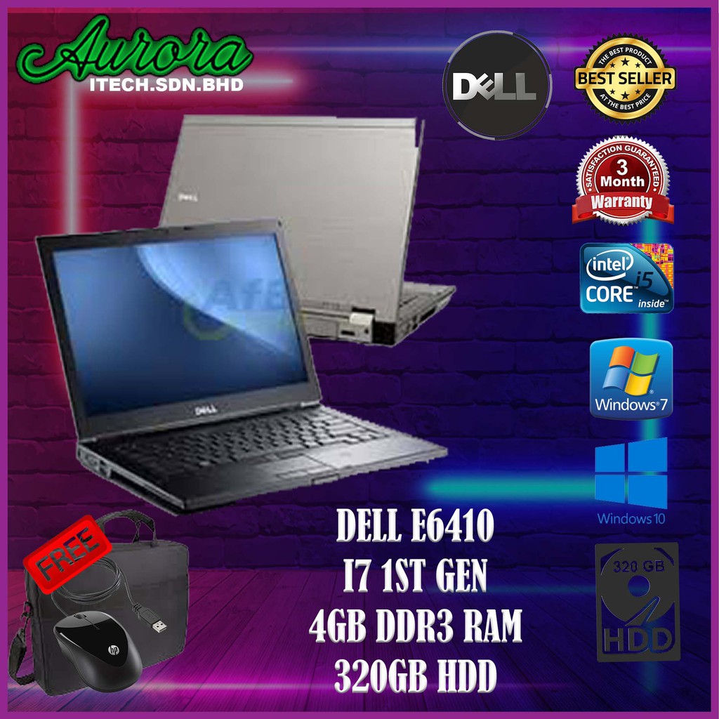 Refurbished Dell Latitude E6510 Intel Core I5 6m 3gb Hdd 4gb Ddr3 Win 7 Shopee Malaysia