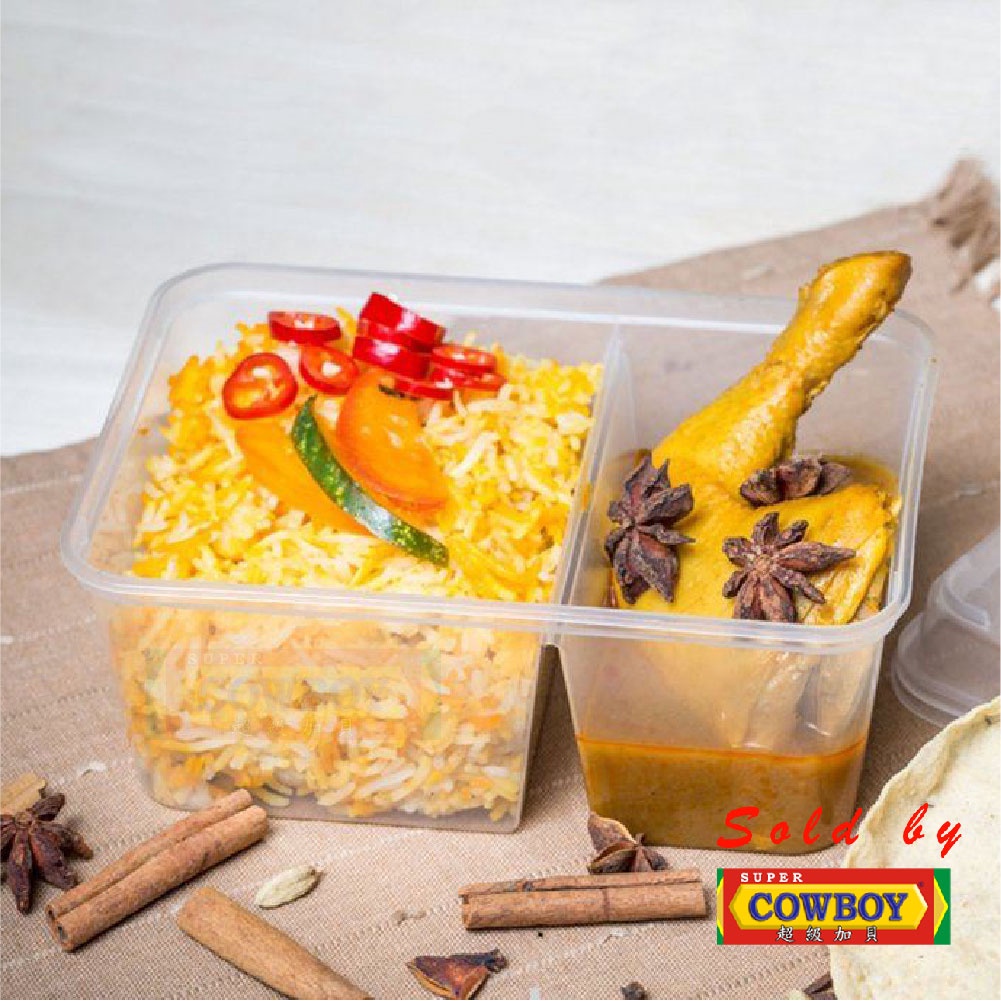 Buy 10 50pcs Plastic Square Microwave Food Container With Lid Bekas Makanan Diet 2 Compartment Tapau Fr10002c 10pcq Fr Seetracker Malaysia