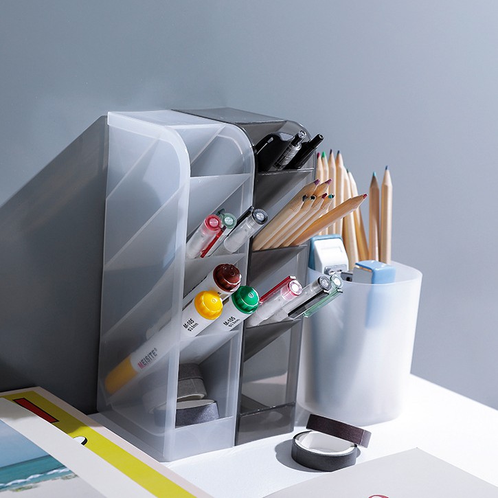 【Ready Stock】INS Aesthetic Round/Multitier Desk Organizer Storage Box