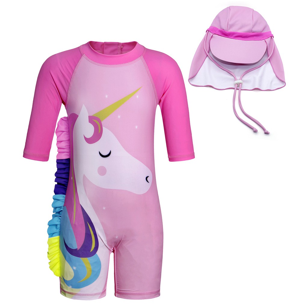 unicorn bathing suit for kids