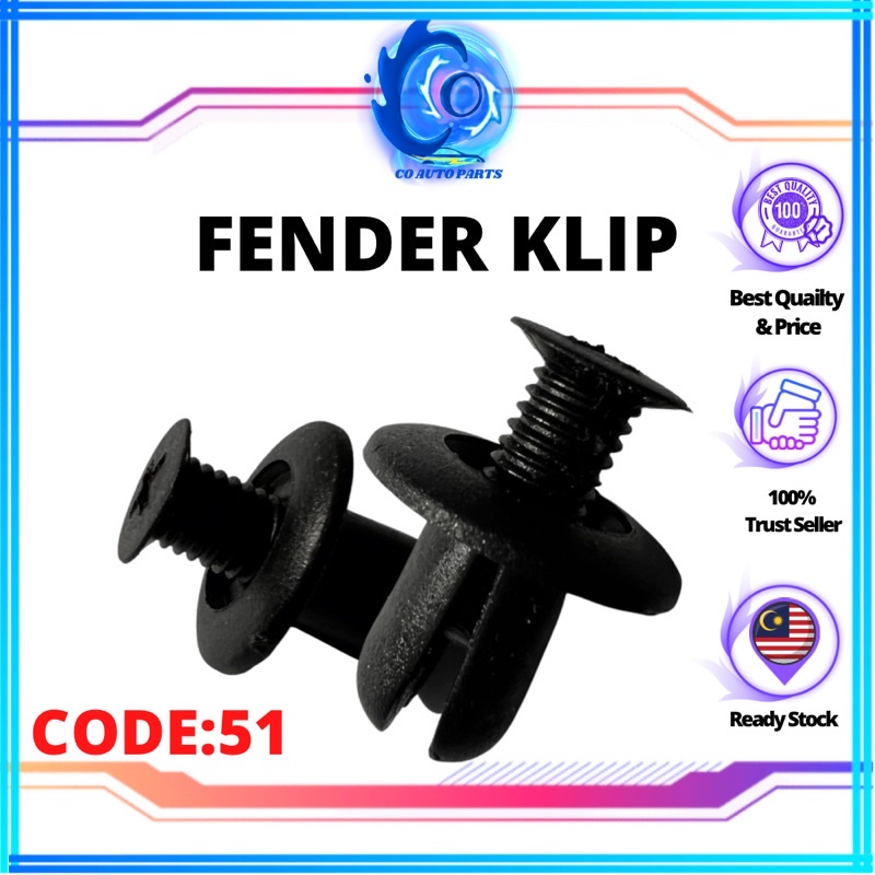 Fender Klip (8MM), Bumper Klip Universal Klip Kereta Shopee Malaysia