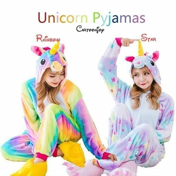 Animal Pajamas Set Adult Unisex Unicorn Pyjamas Costume Sleepwear sleepwear  | Shopee Malaysia