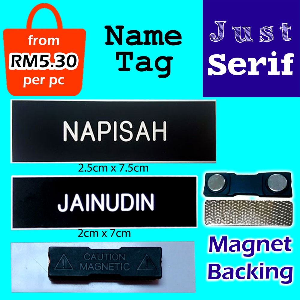 Download Group Buy Name Tag Magnet, tag nama sekolah cikgu tudung, nametag custom | Shopee Malaysia