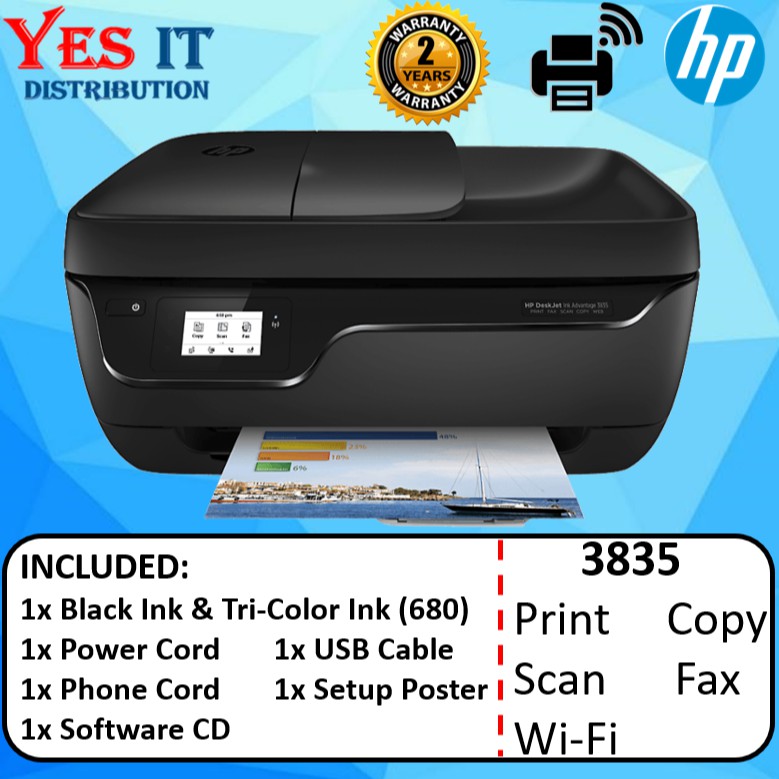 Hp Deskjet Ink Advantage 3835 All In One Printer Shopee Malaysia