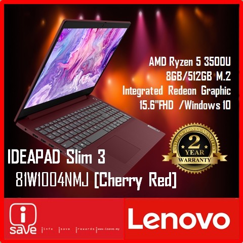 Lenovo Ideapad Slim 3 15ADA05 Working Laptop-Cherry Red ...