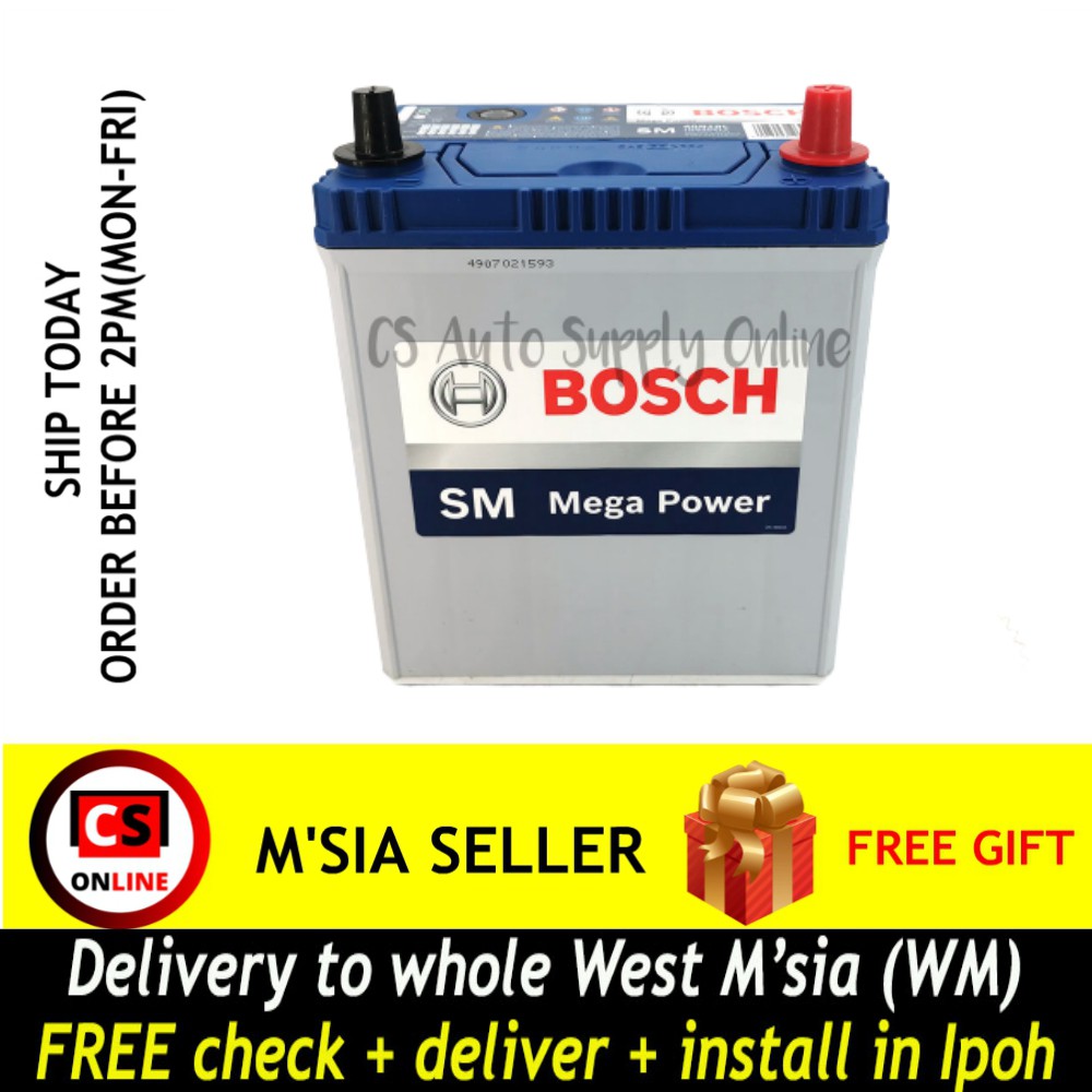 BOSCH NS40ZL Car Battery MF NS40 38B20L for Perodua Myvi 