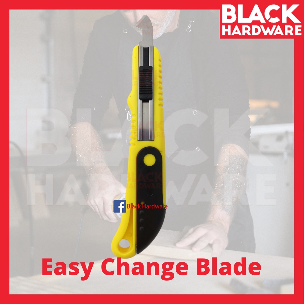 BLACK HARDWARE Plastic Acrylic Paper Hand Craft Cutting grabbit Curve Knife Snap off Cutter Knife Bl