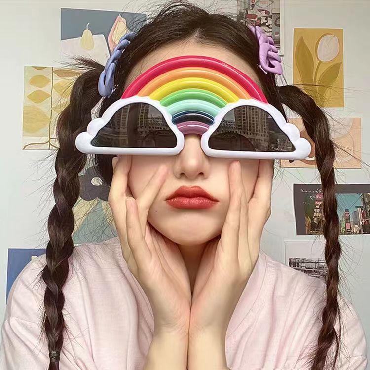 Prom Glasses Birthday Party Rainbow Cloud Rainbow Sunglasses