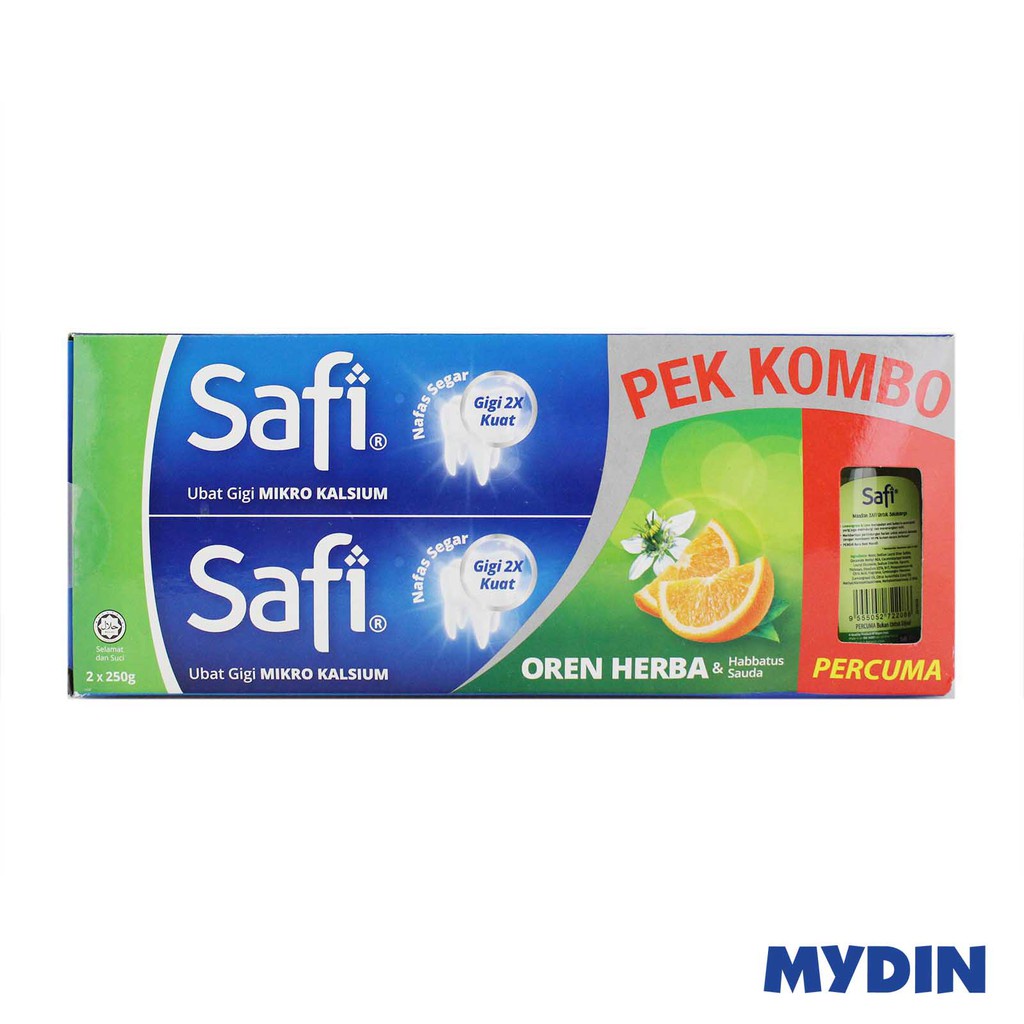 Safi Toothpaste Orange Herbal (2x250g)