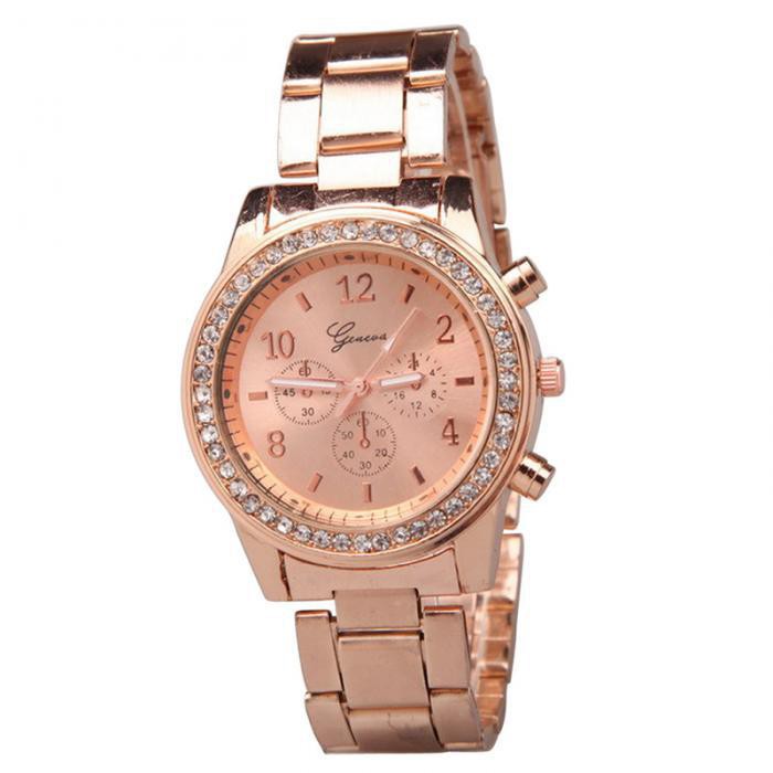 [?WATCHGOD PROMO?] Original Geneva Luxury Stainless Steel Diamond Chronograph Women Watch Jam Tangan Wanita Perempuan