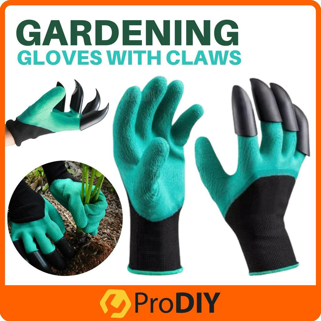 GARDENING GLOVE CLAWS FINGER RIGHT HAND PLANTING DIG SOIL EASY SAFETY WORK PROTECTIVE FINGERTIPS