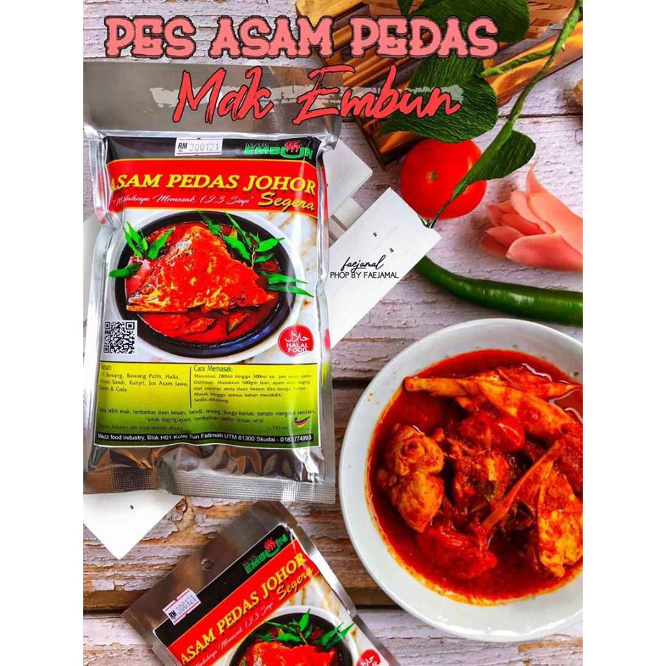 Pes Asam Pedas Johor Mak Embun Mudah Cepat Sedap Shopee Malaysia