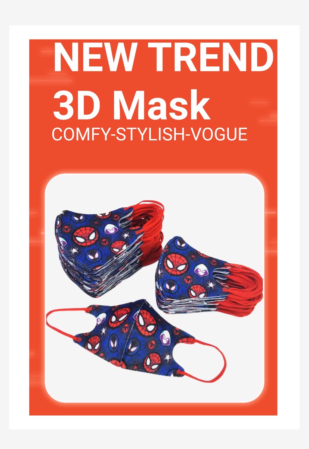 Mask Budak Lelaki Boy Face Mask Kids Mask Spiderman Mask Kid Superhero