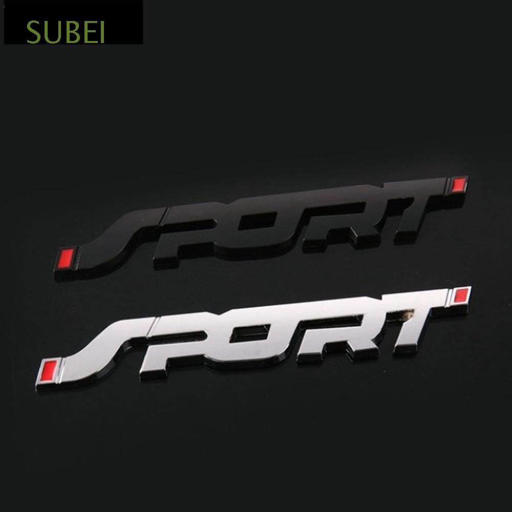 Sliver Fashion SPORT Emblem Trunk Fender Badge Sticker Car 3D Logo Stickers