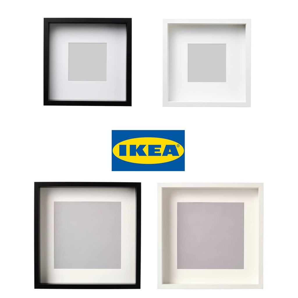 [READY STOCK] IKEA SANNAHED FRAME 25X25CM & 35X35CM WHITE BLACK BINGKAI GAMBAR PUTIH HITAM