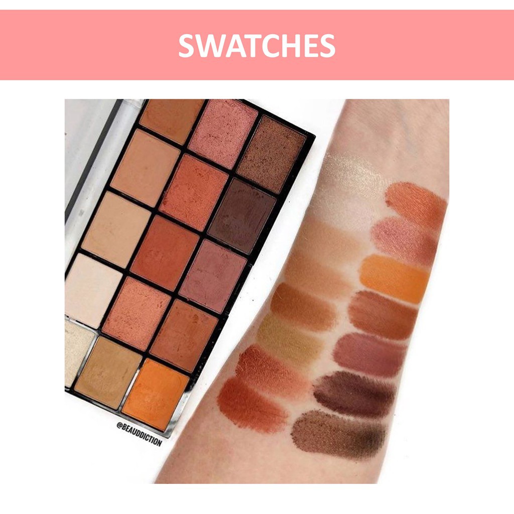 Head Makeup Revolution 15 Shades Pigmented Matte Shimmer Eyeshadow Palette Iconic Fever Ready Stock Authentic Shopee Malaysia