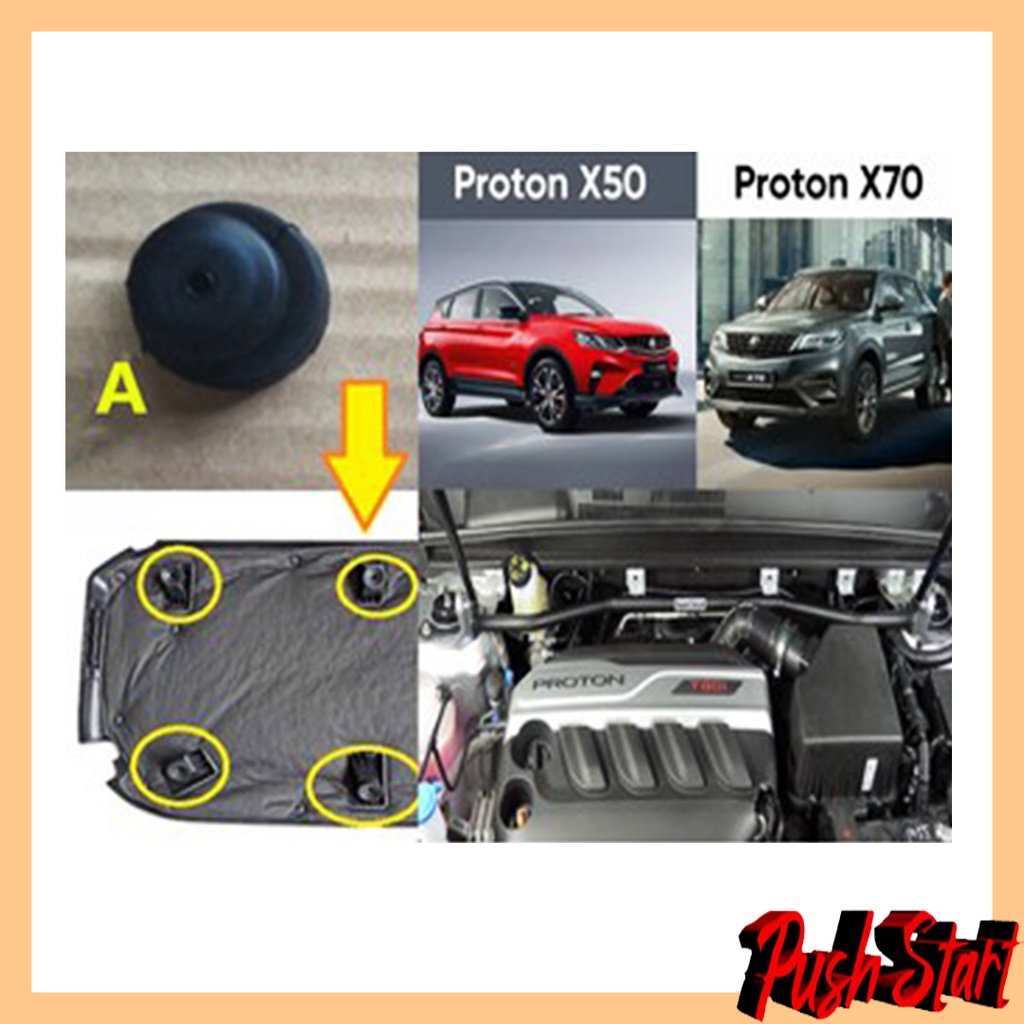 Proton X70 X50 Engine Bay Cover Mount Screw Rubber Buffer Shopee Malaysia