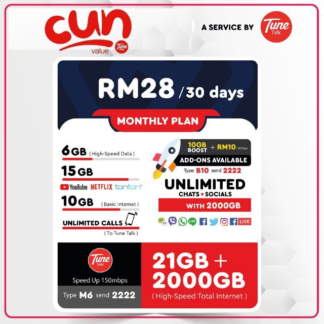 Tune Talk Pack Cun Rm48 70gb Call Unlimited Shopee Malaysia