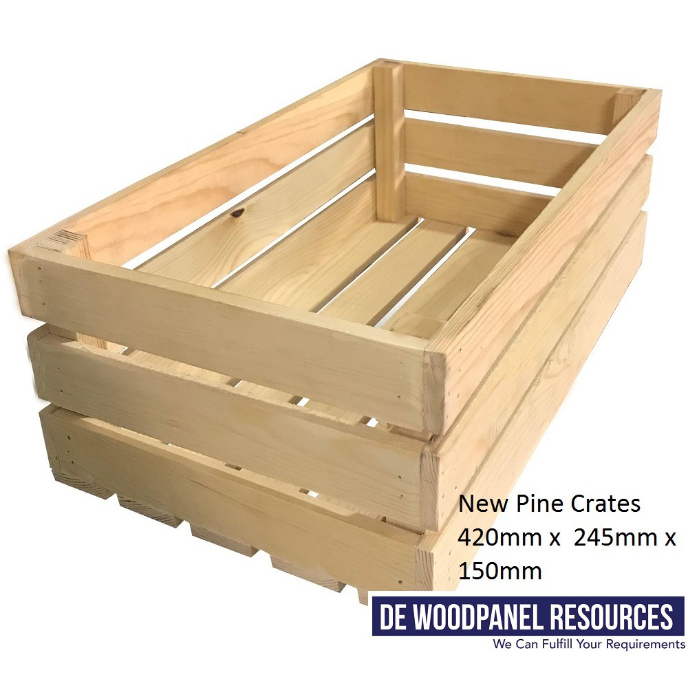Wooden crates pine wood L420mm x W245mm x H150mm & custom Shopee Malaysia