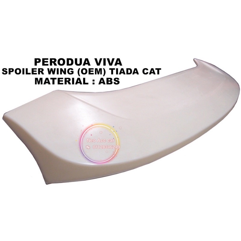 Perodua Axia OEM Spoiler With Brake Light (LAMPU BELAKANG) & No Paint ...