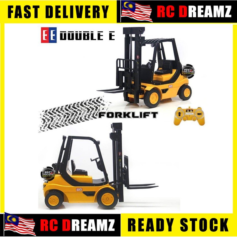 DOUBLE E Remote Control Forklift 1/8 Large Size Forklift Toys Truck