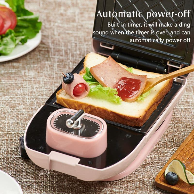 SANDWICH AND WAFFLE MAKER MINI GRILLING PANINI BAKING PLATES TOASTER BREAKFAST MACHINE FOR HOUSE