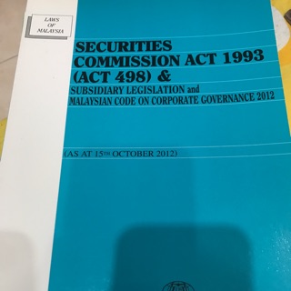 Ilbs Securities Commission Malaysia Act 1993 Act 498 Shopee Malaysia