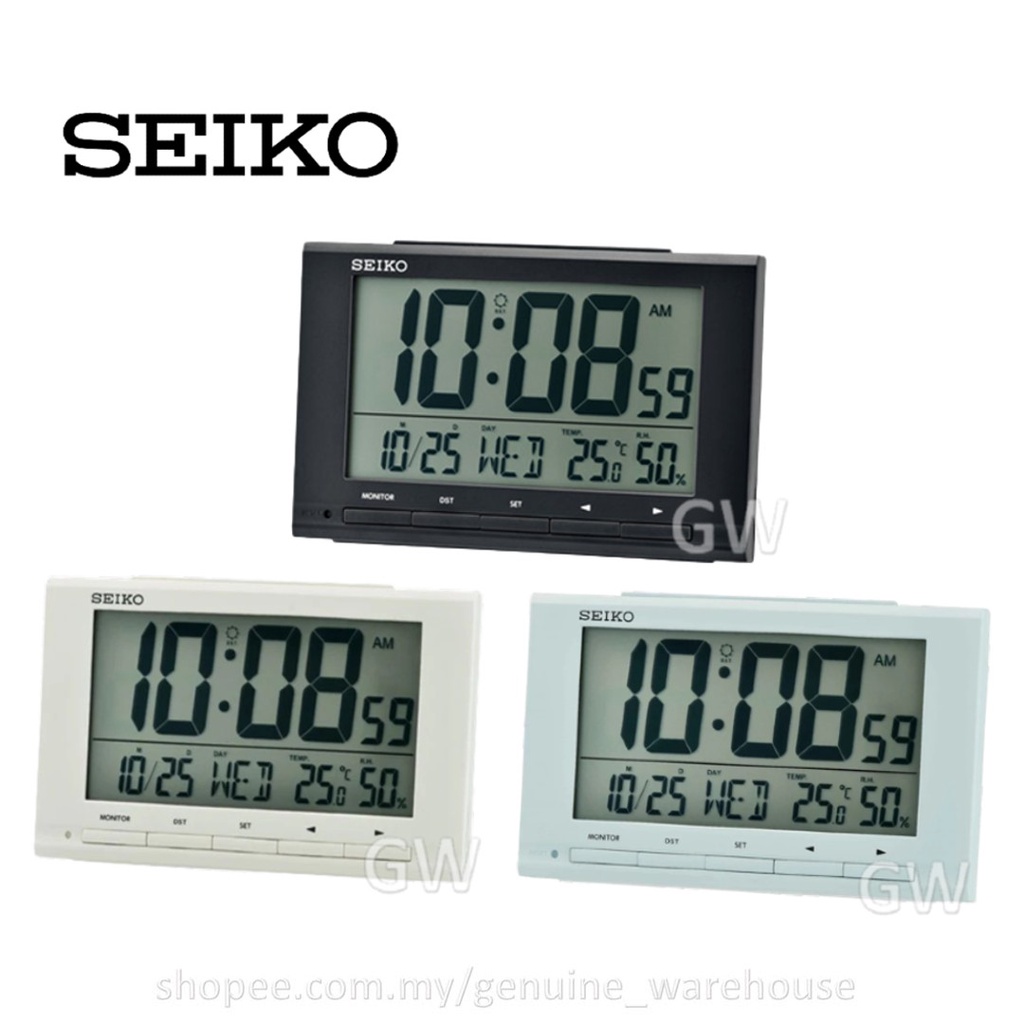 100 ORIGINAL SEIKO Digital Desk Table Calendar Beep Alarm Clock QHL090