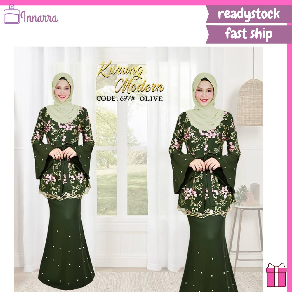  CASUAL  WEAR BAJU  KURUNG MODEN PRINTED MUSLIMAH SET FREE 