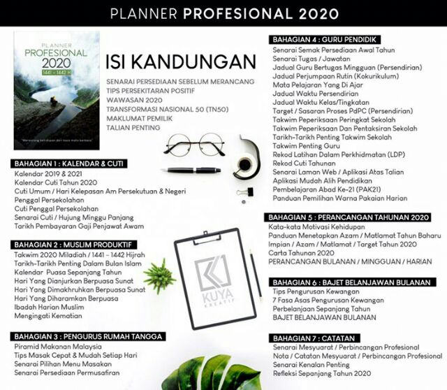 Ready Stock Planner Professional 2020 Khas Untuk Guru Shopee Malaysia