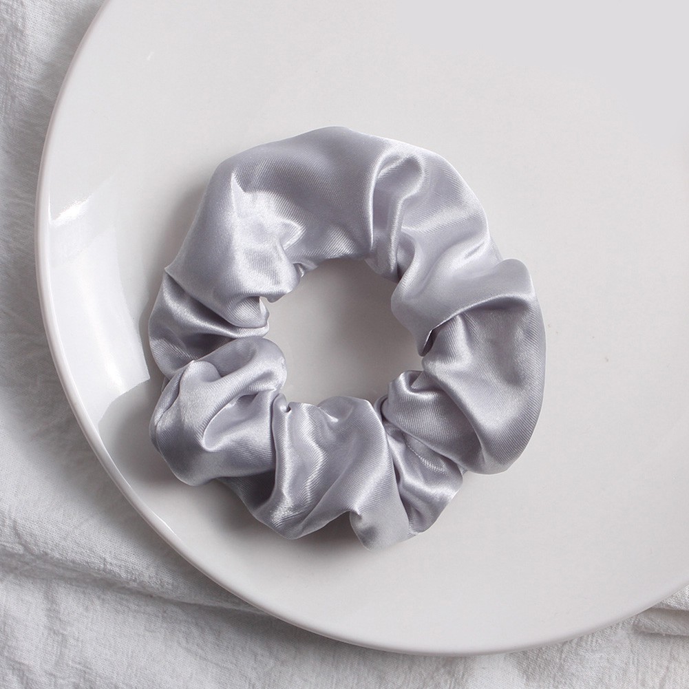 Solid Color Elastic Hair Tie Silky Satin Hair Scrunchies Rope Hair