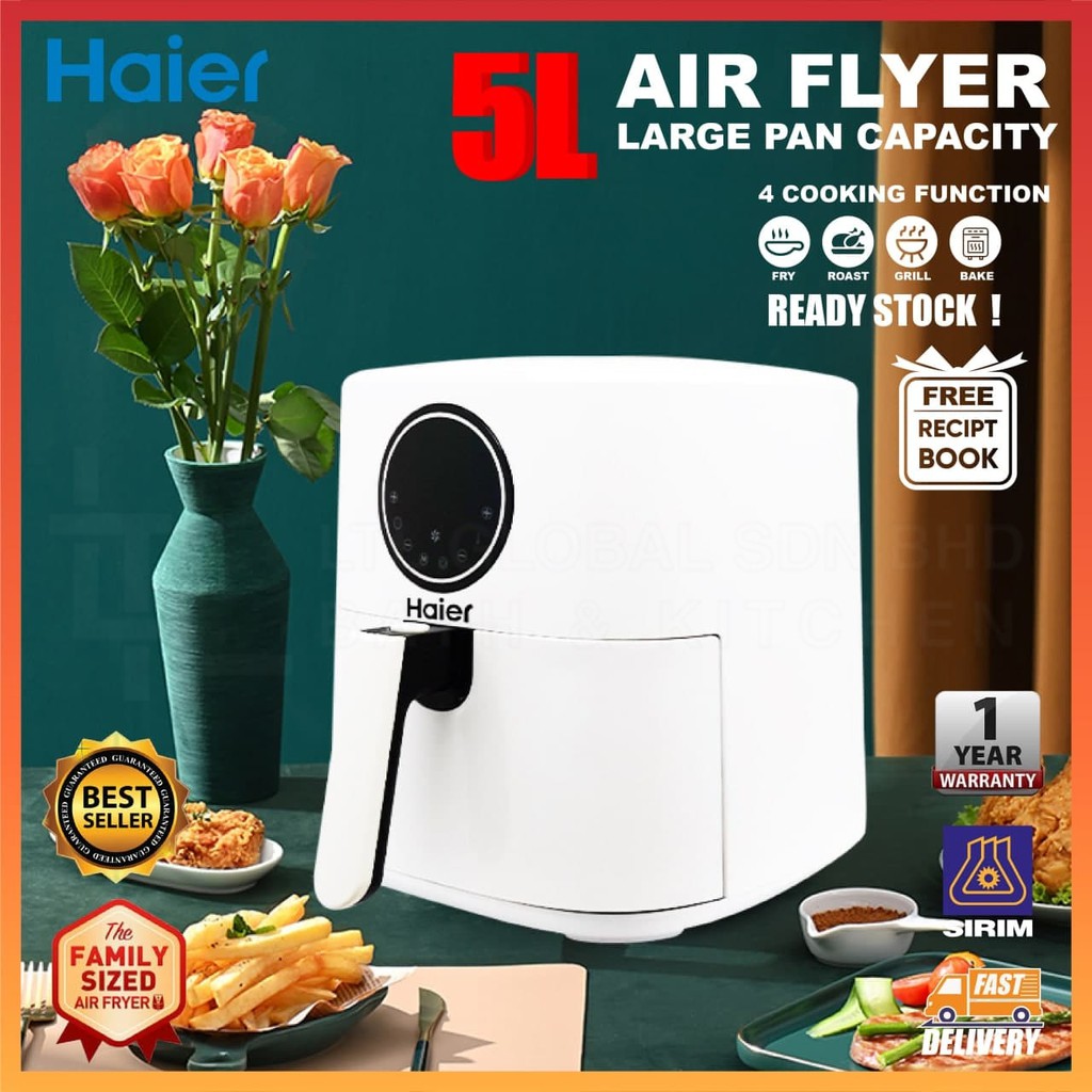 Haier Air Fryer 2.5L/3.0L/5.0L Deep Fryer Cooker Single Pod NonStick Oilless Healthy Air Fryer