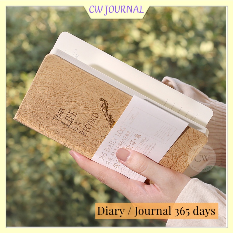 CW Journal Hardcover The Book Of Memory - Diary 365 Days Daily Log 2022 Schedule Retro Bronzing Hand Book 我和我的史诗 精装手账本