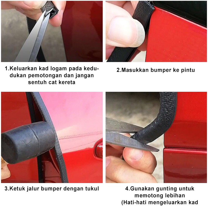 Jalur anti-pelanggaran pintu kereta, anti calar, tanpa pes 