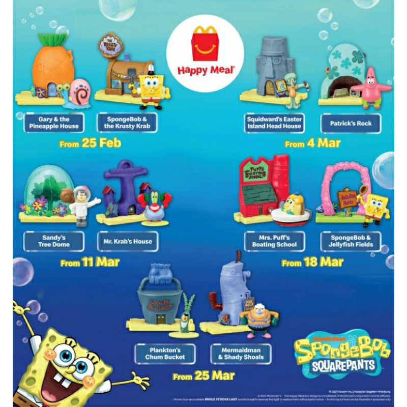 Spongebob Squarepants Plankton S Chum Bucket Mcdonald S Happy Meals Toys Shopee Malaysia