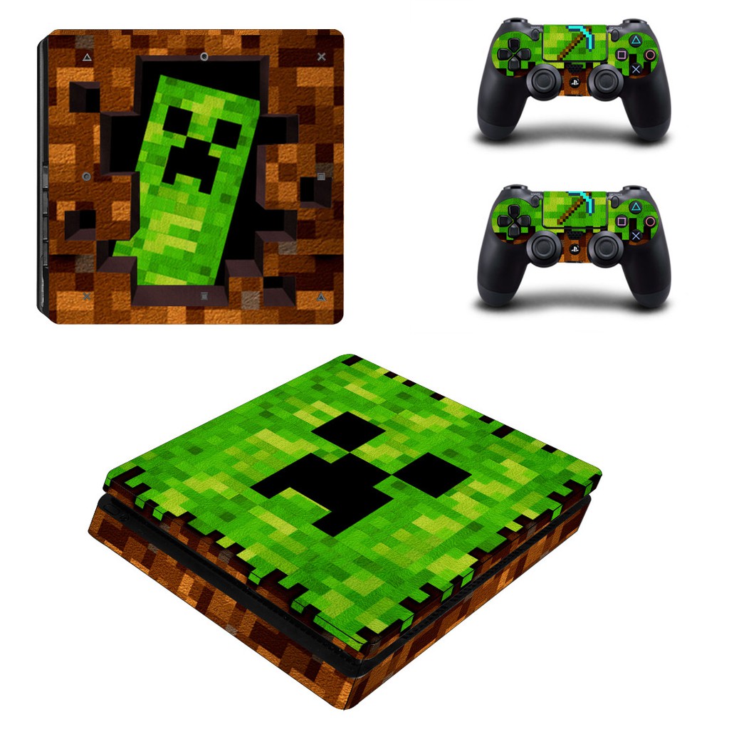 Game Minecraft Ps4 Slim Skin Sticker For Playstation 4 Console And Controllers Decal Ps4 Slim Skin Sticker Vinyl Shopee Malaysia