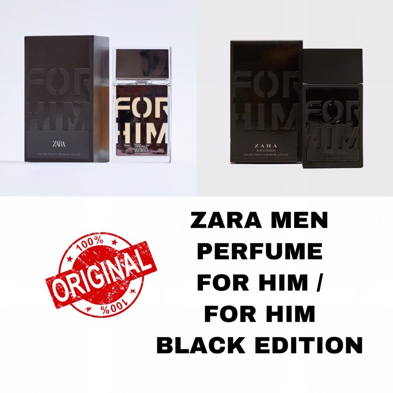 [ORIGINAL] ZARA MAN PERFUME FOR HIM / FOR HIM BLACK EDITION (EDP