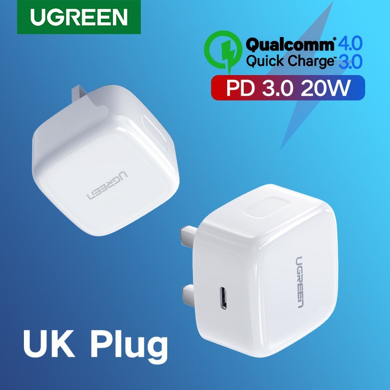 UGREEN 20W 30W USB C PD Fast Charger Iphone 11 12 13 14 Quick Charge 4 
