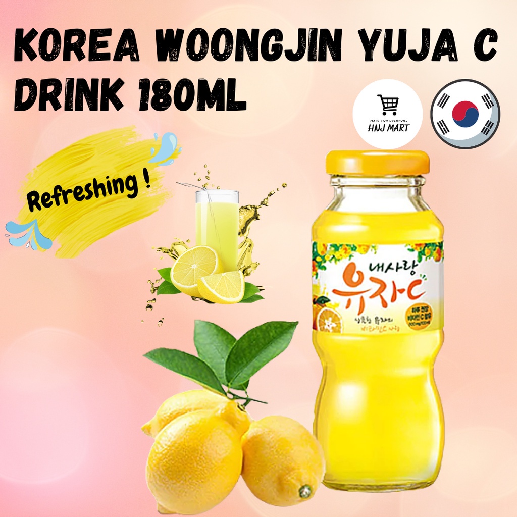 Korea Woongjin Yuja C Drink 180ml Vitamin C Drink Yuja Vitamin Drink Citron Drink