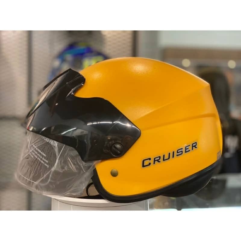 Keith KH Cruiser V2 New Model Helmet Topi Keledar Separuh Safety Smoke Tinted Visor Half Cut Steng SGV Visorex KEITH V3