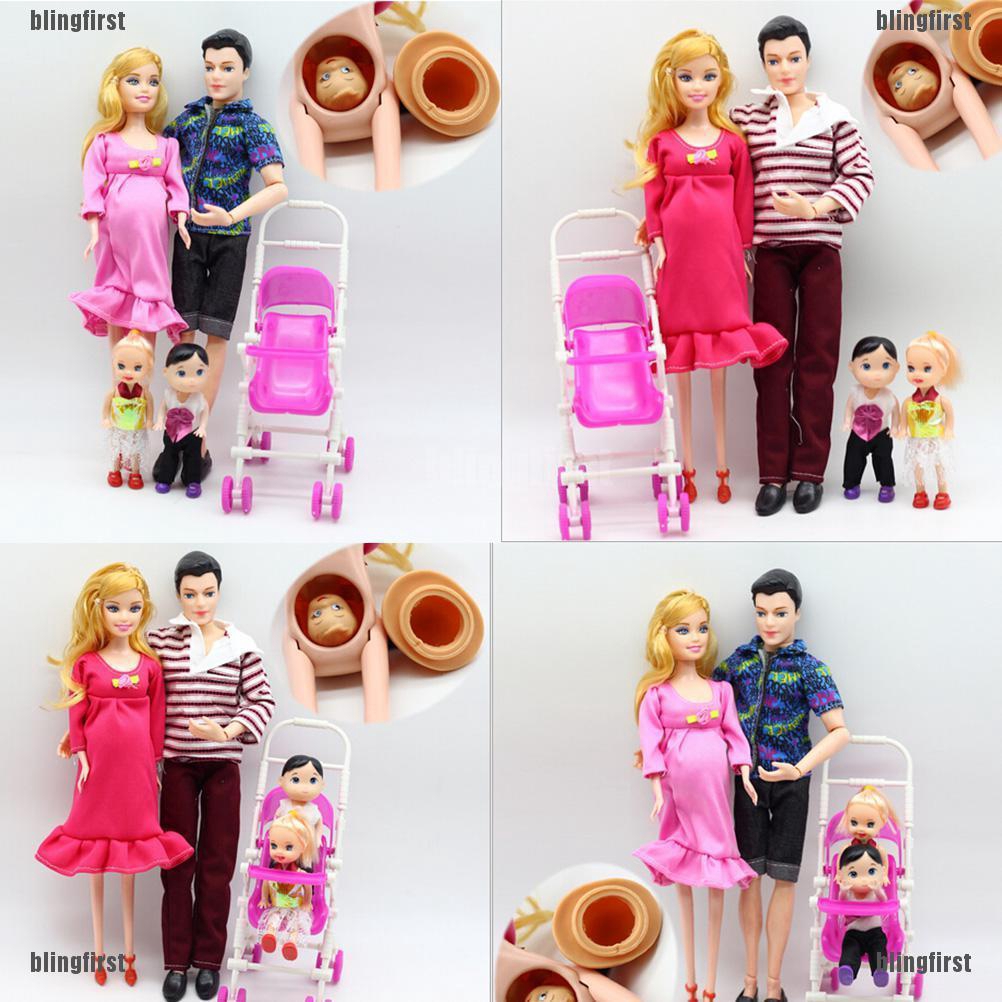 happy family pregnant barbie