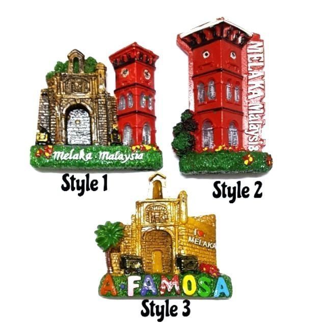 [Ready Stock] Cenderamata Resin Magnet Peti Sejuk Souvenir Magnet Fridge Melaka Malacca Fridge Magnet