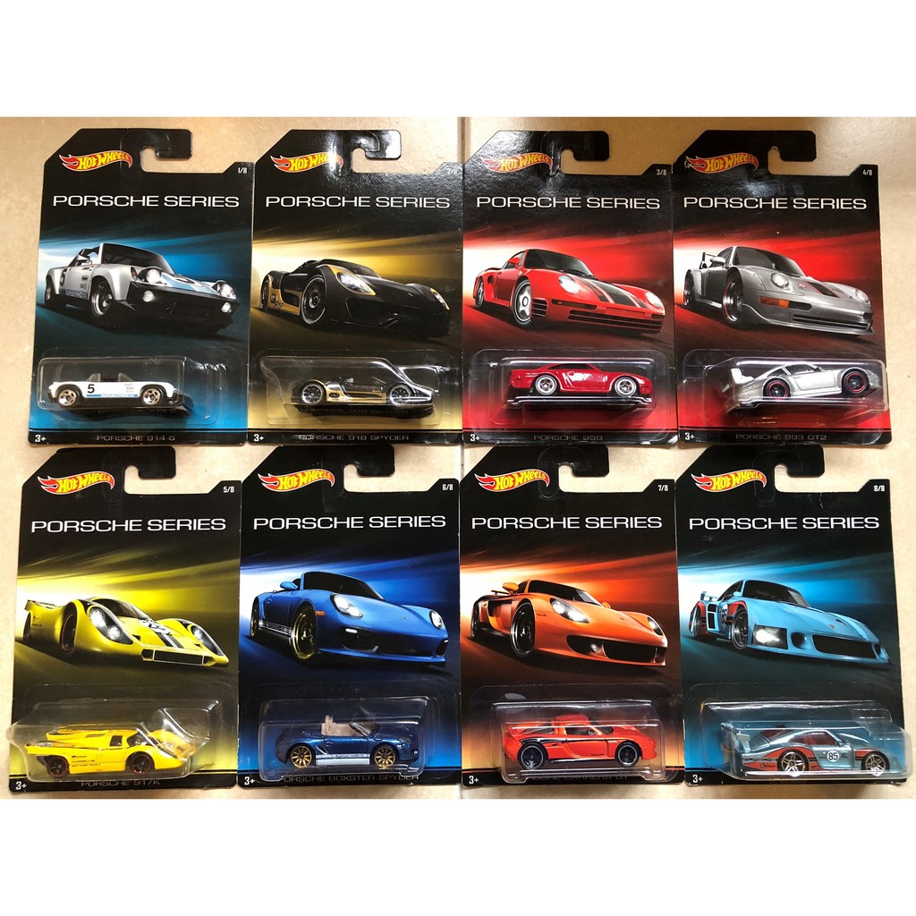 hot wheels porsche series exclusive 8 car set