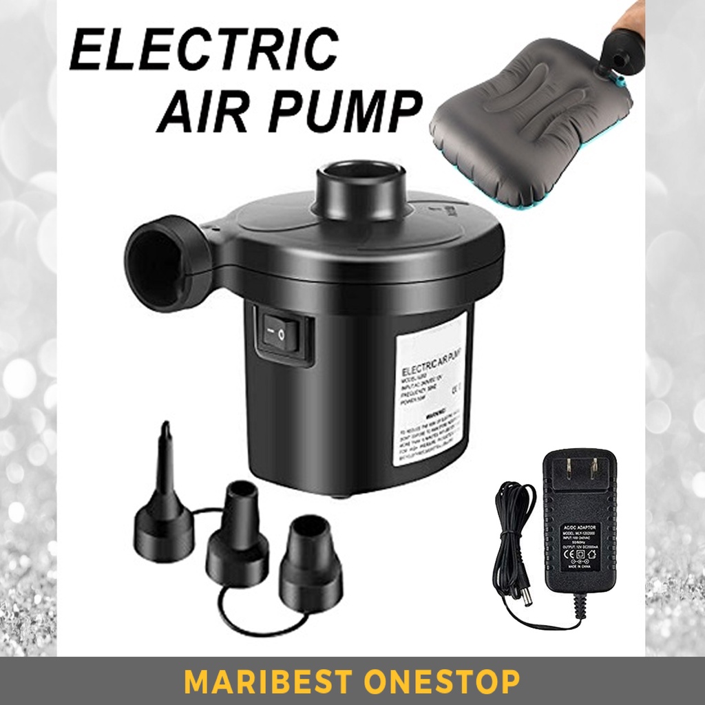 HT196 PORTABLE ELECTRIC AC AIR INFLATION PUMP INFLATE DEFLATE FOR POOL