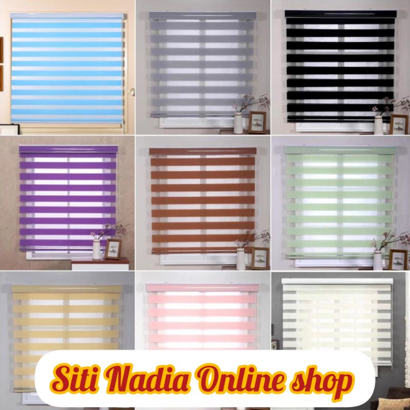 TOP RATED Bidai Kain | Zebra Blind | Langsir | Roller Blind | Windows Curtain A+ PREMIUM Quality Ready Stock